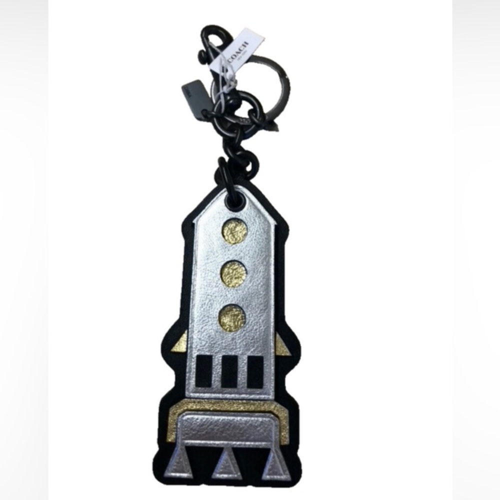 Coach NASA Rocket Shuttle Keychain Ring FOB Bag Charm